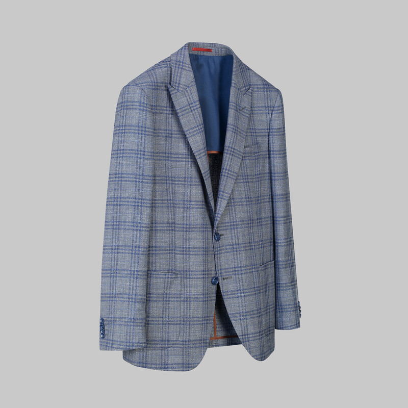 Amara Slim Fit Kareli Gri Ceket - INTERVIEW (1)
