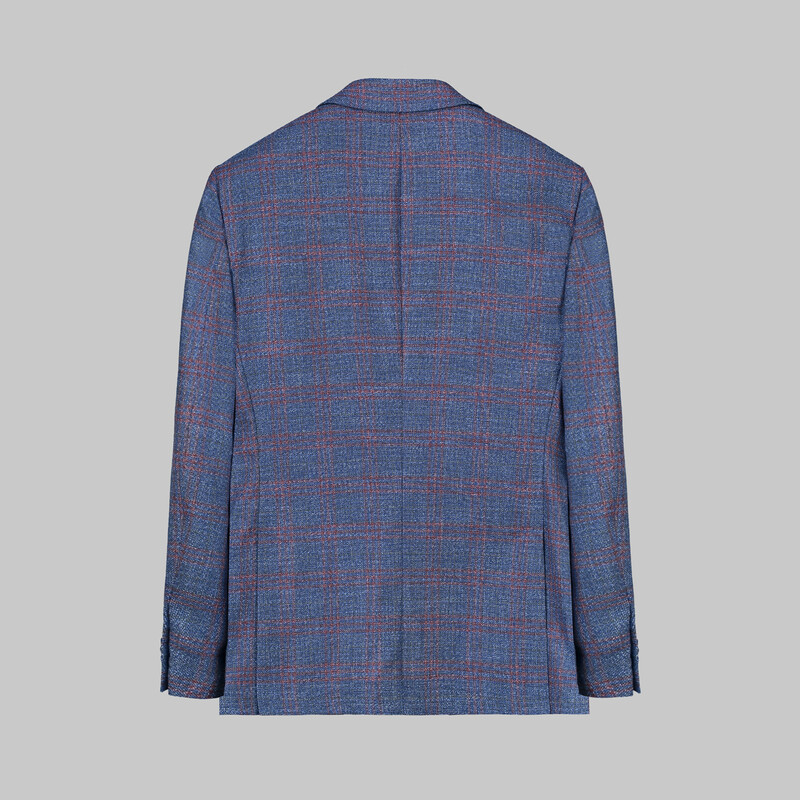 Amara Slim Fit Kareli Lacivert Ceket - INTERVIEW