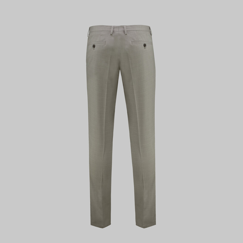 Amara Slim Fit Koyu Bej Kareli Yelekli Takım - INTERVIEW