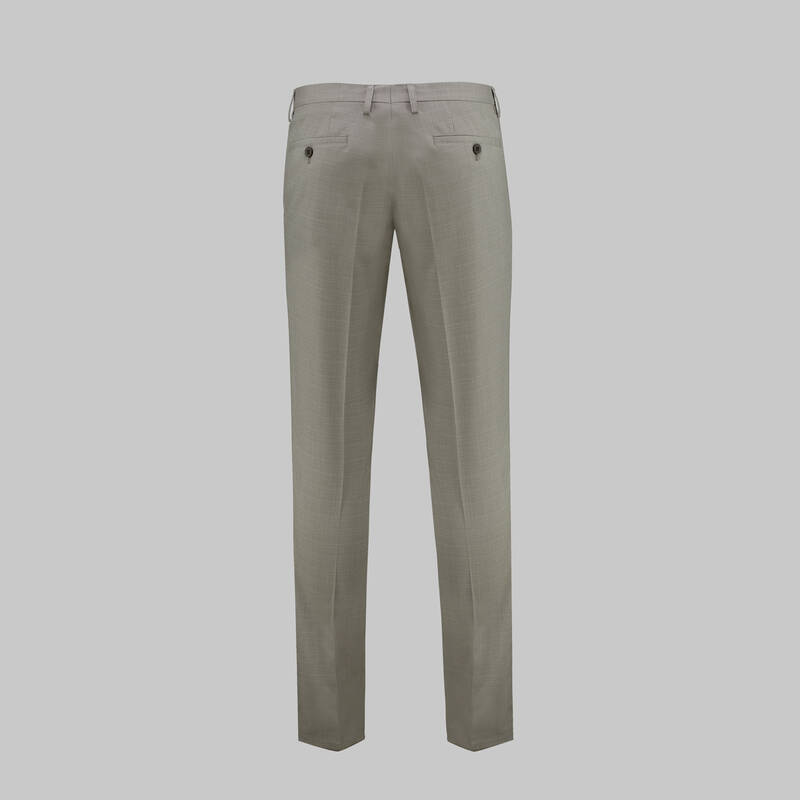 Amara Slim Fit Koyu Bej Kareli Yelekli Takım - 7