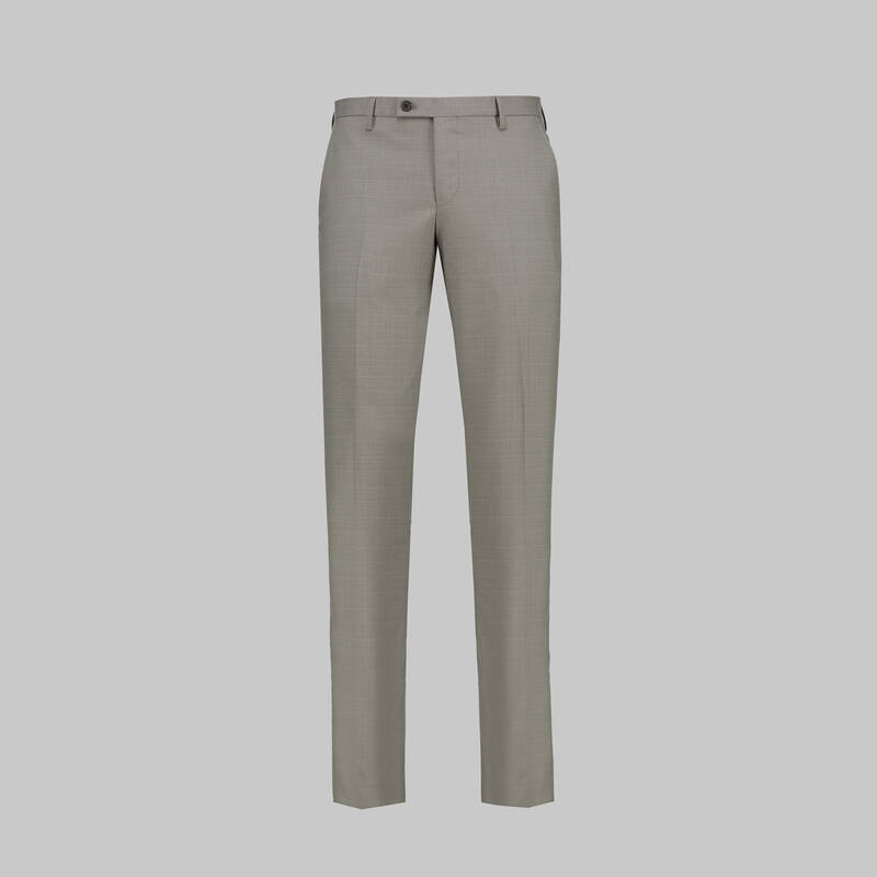 Amara Slim Fit Koyu Bej Kareli Yelekli Takım - 6