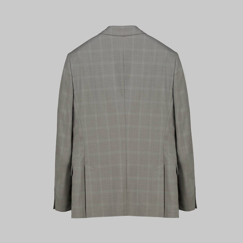 Amara Slim Fit Koyu Bej Kareli Yelekli Takım - 3