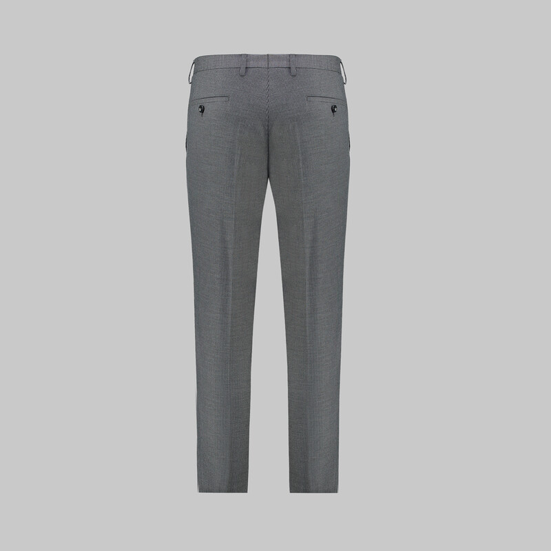 Amara Nasa Resta Slim Fit Yelekli Çizgili Gri Takım - INTERVIEW