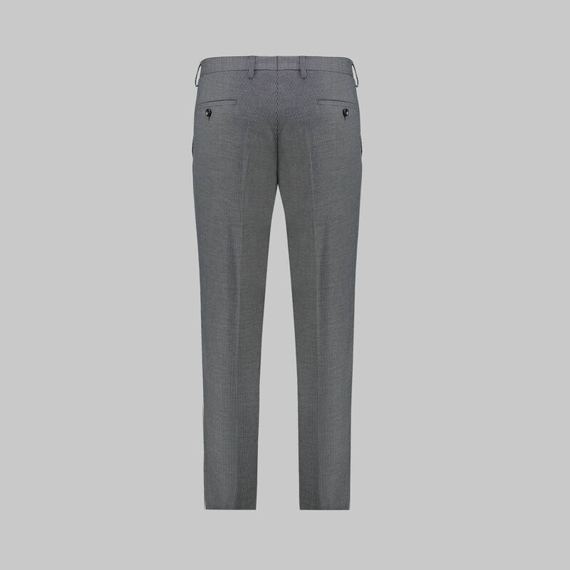 Amara Nasa Resta Slim Fit Yelekli Çizgili Gri Takım - 7