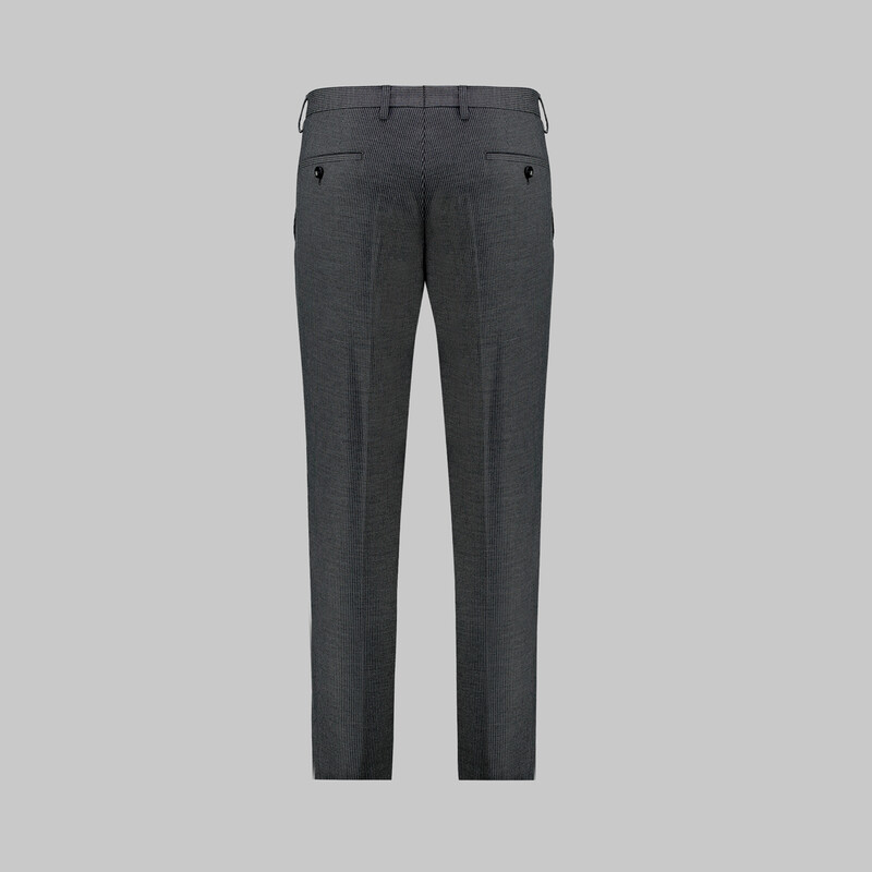 Amara Nasa Resta Slim Fit Yelekli Çizgili Siyah Takım - INTERVIEW