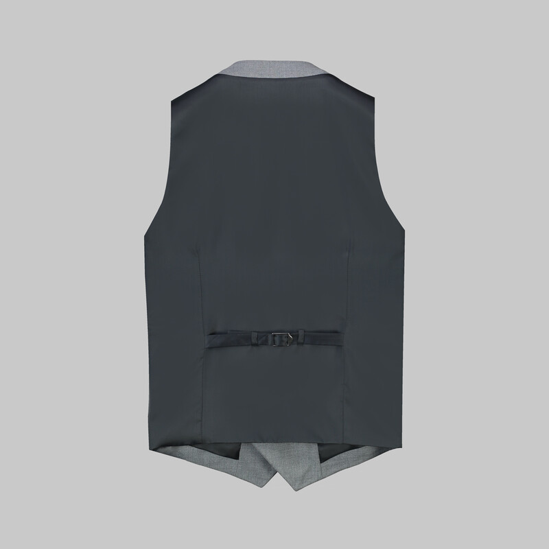 Amara Nasa Resta Slim Fit Gri Yelekli Takım Elbise - INTERVIEW