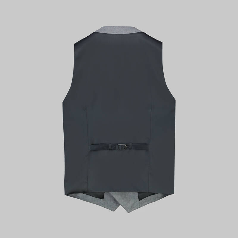 Amara Nasa Resta Slim Fit Gri Yelekli Takım Elbise - 5