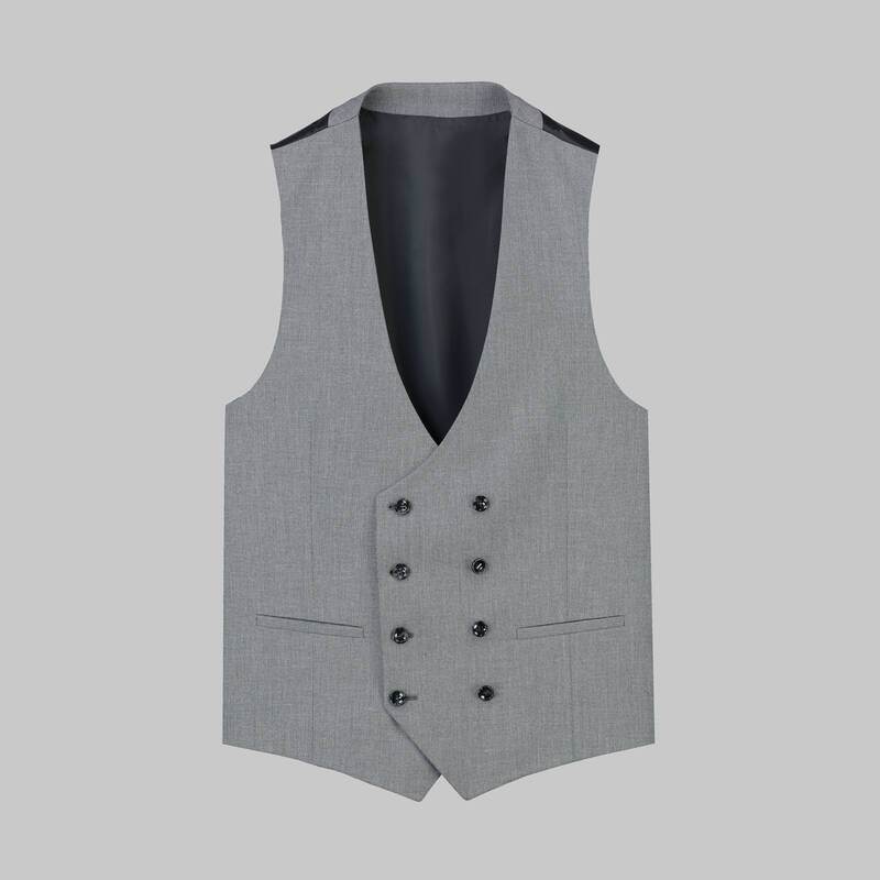 Amara Nasa Resta Slim Fit Gri Yelekli Takım Elbise - 4