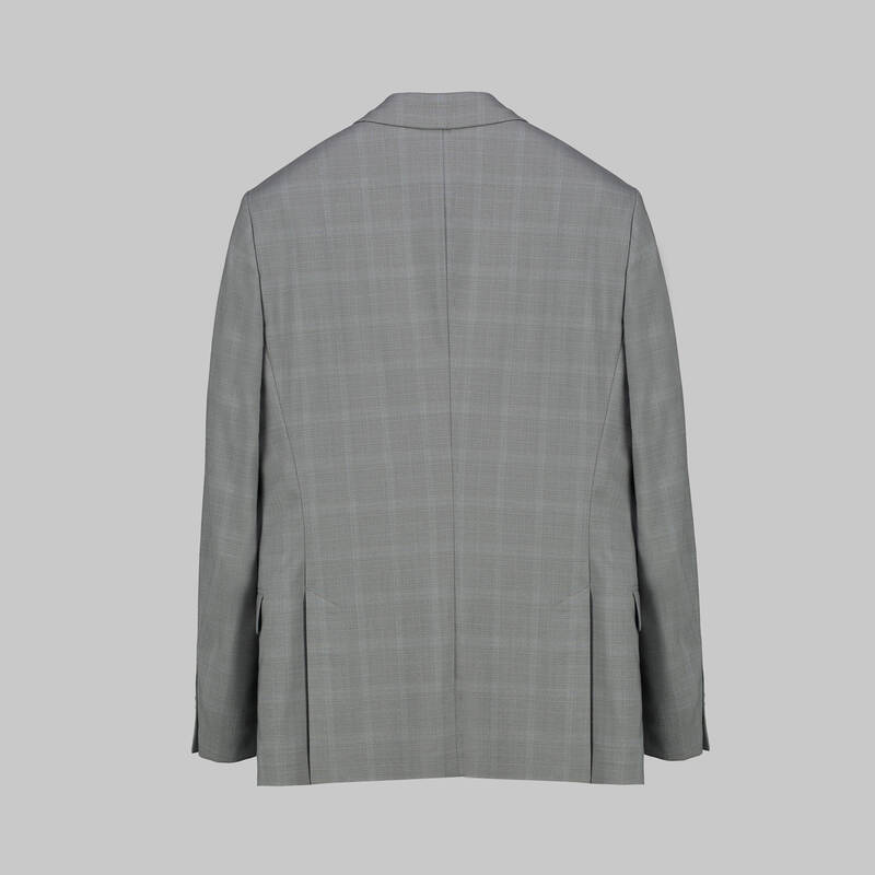 Amara Slim Fit Açık Gri Kareli Yelekli Takım - 4