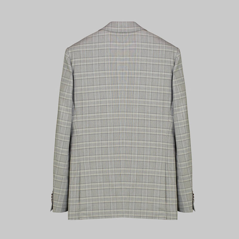 Amara Resta Slim Fit Kareli Açık Kahverengi Takım - 3