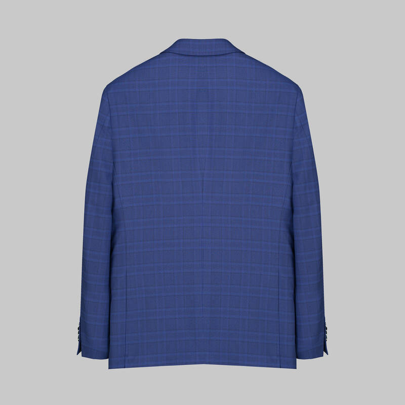 Amara Resta Slim Fit Kareli Açık Lacivert Takım - 3