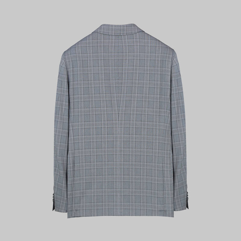 Amara Resta Slim Fit Kareli Gri Takım - 3