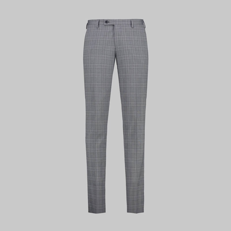 Amara Resta Slim Fit Kareli Gri Takım - 4