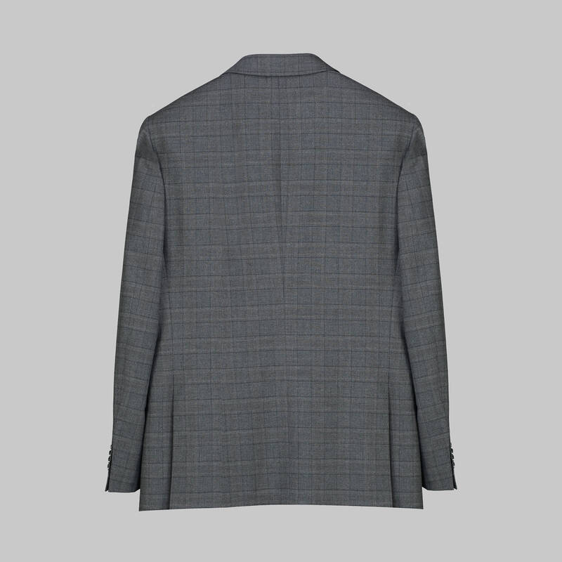 Amara Resta Slim Fit Kareli Koyu Gri Takım - 3