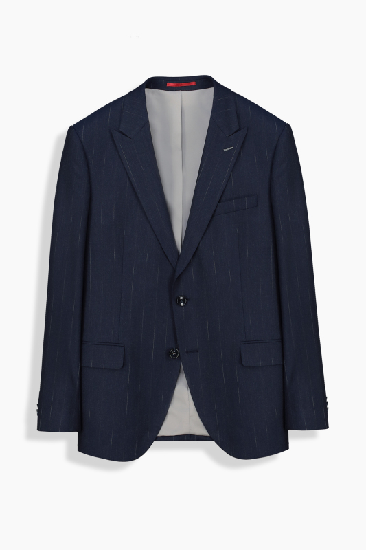 Amara Resta Relax Fit Çizgili Lacivet Takım Elbise - INTERVIEW