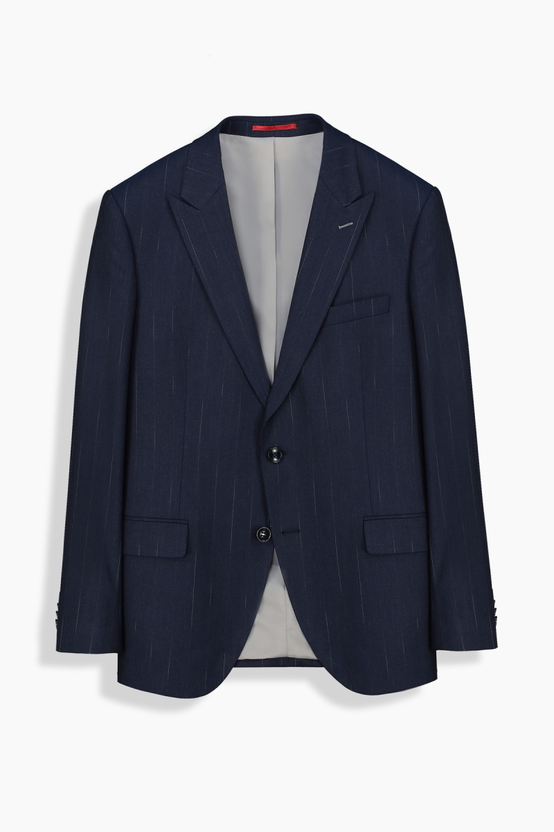 Amara Resta Relax Fit Çizgili Lacivet Takım Elbise - 3