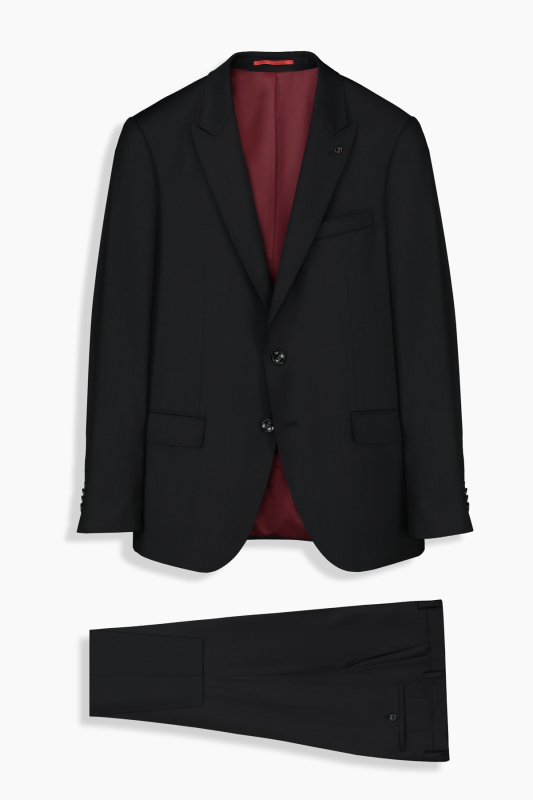 Amara Resta Relax Fit Siyah Yün Takım Elbise 