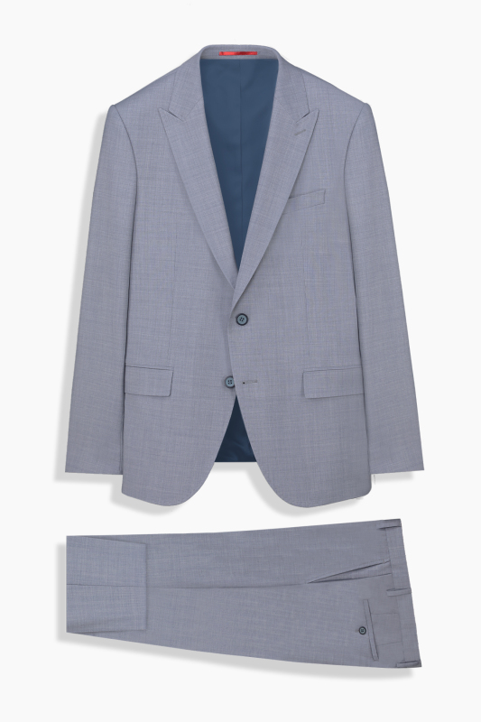 Amara Resta Slim Fit Gri Melanj Takım Elbise 