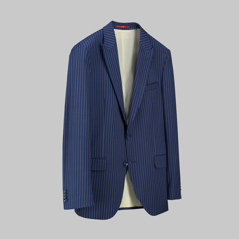 Amara Resta Slim Fit Çizgili Lacivert Takım Elbise - 3