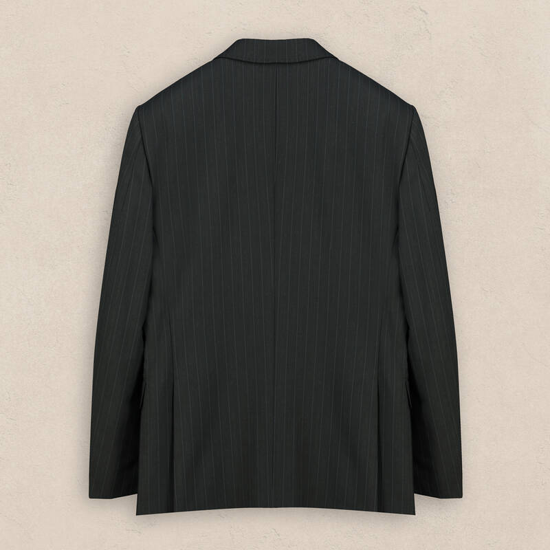 Amara Resta Slim Fit Çizgili Antrasit Erkek Takım Elbise - 3