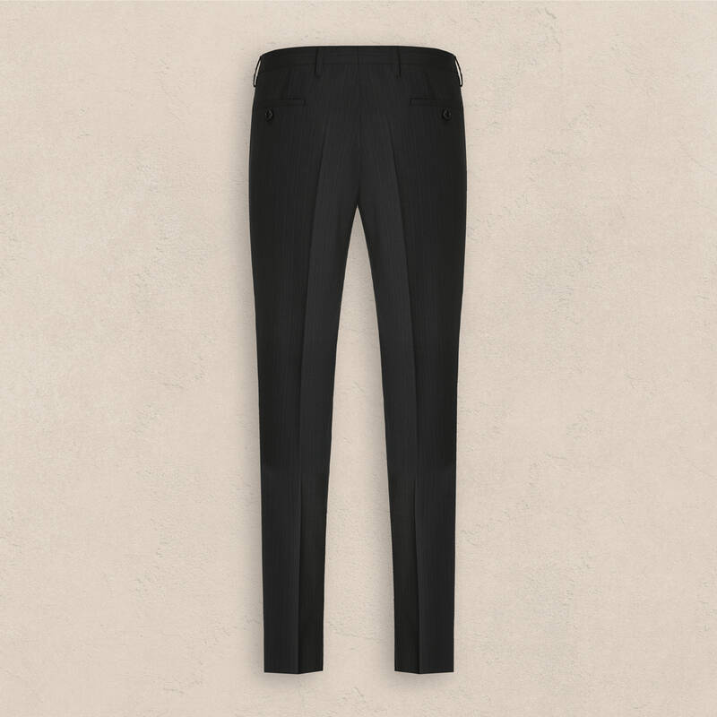 Amara Resta Slim Fit Çizgili Antrasit Erkek Takım Elbise - 5