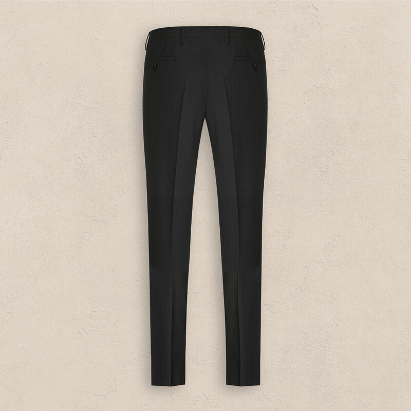 Amara Resta Slim Fit Çizgili Antrasit Erkek Takım Elbise - INTERVIEW