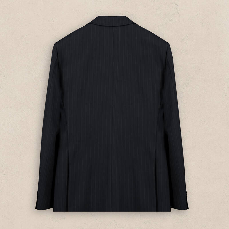Amara Resta Slim Fit Çizgili Lacivert Erkek Takım Elbise - 3