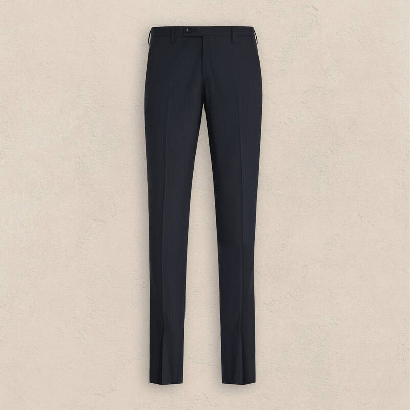 Amara Resta Slim Fit Çizgili Lacivert Erkek Takım Elbise - 4