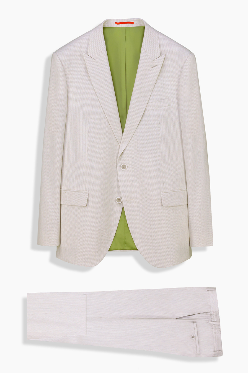 Amara Siduri Slim Fit Taş Rengi Takım Elbise - 1