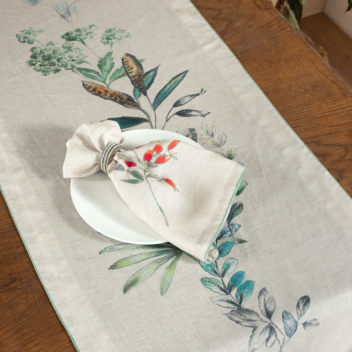 Amore Keten 50x50 2 li Peçete Bej - 1