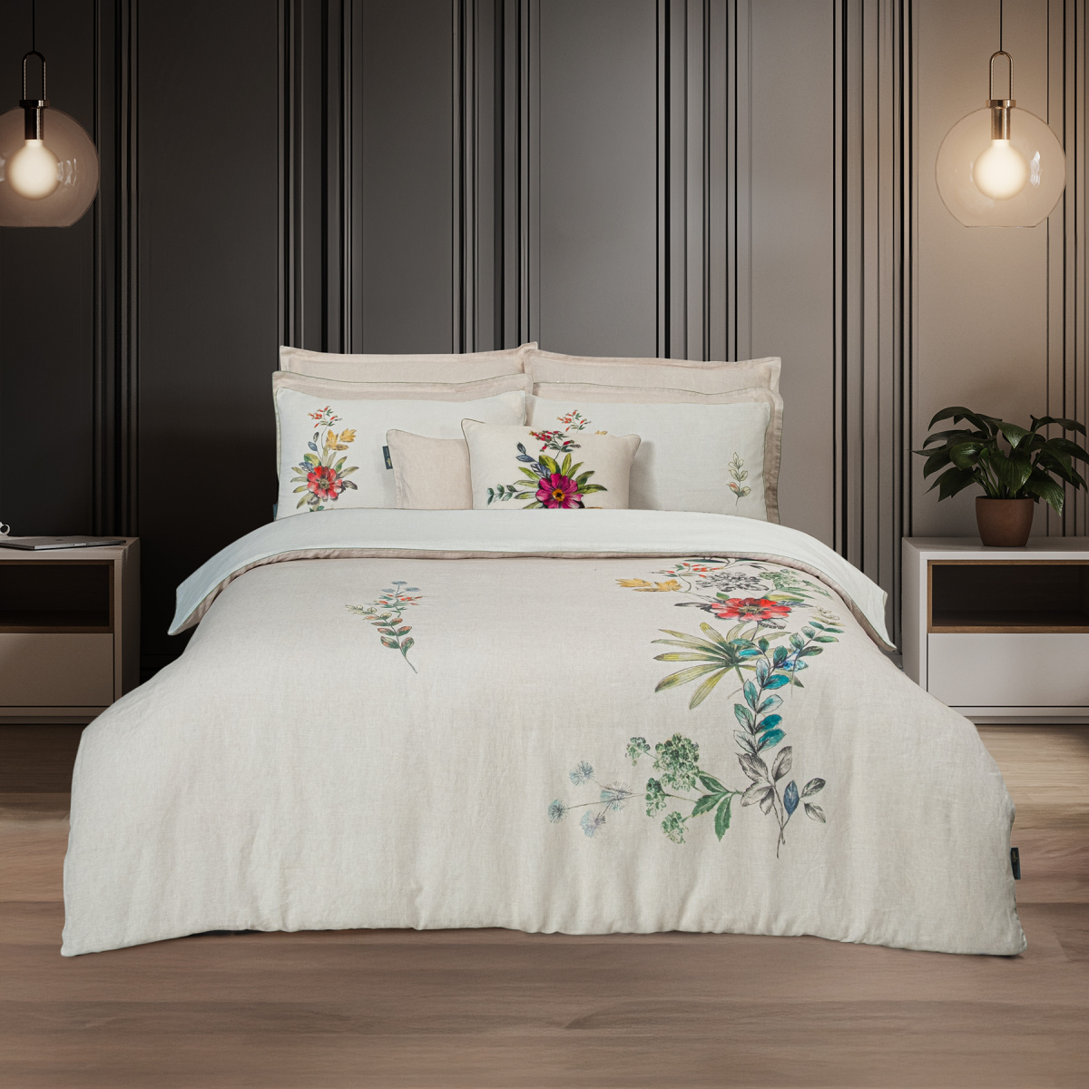 Amore Keten Nevresim Takımı King Size - 4