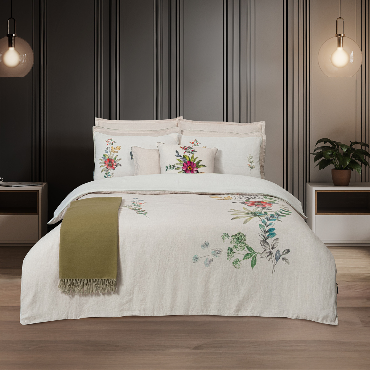 Amore Keten Nevresim Takımı King Size - 1