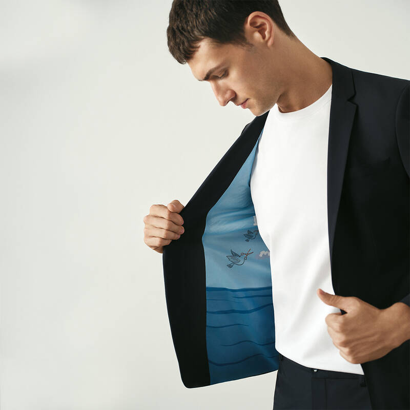 Apollo Ekstra Slim Tasarım Koyu Lacivert Ceket - 4