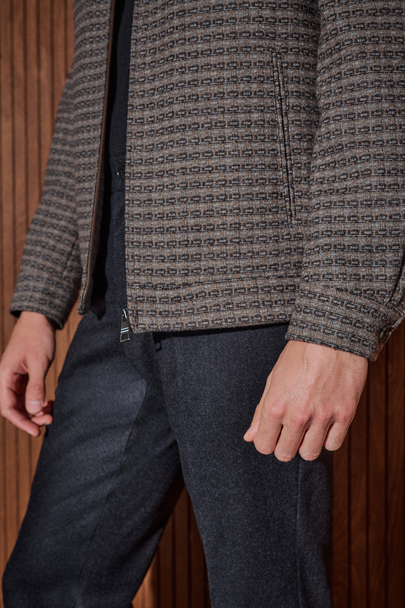 Arta Ekose Desenli Kahverengi Mont - 2