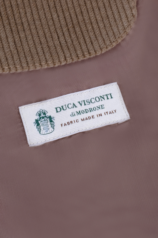 Arta Fitilli Kadife Desenli Kahverengi Mont - SARAR