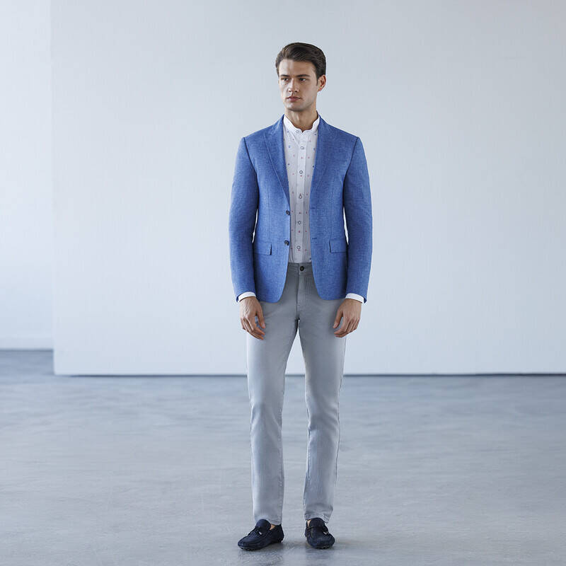 Artemis Ekstra Slim Fit Koyu Mavi Ceket - 5