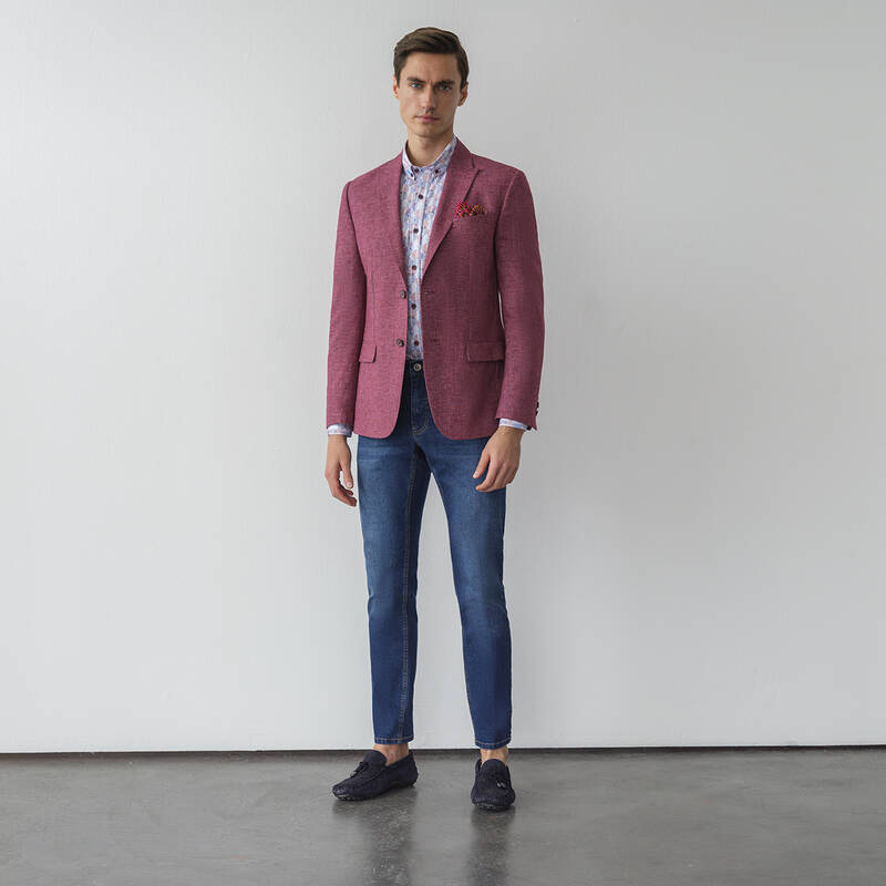 Artemis Ekstra Slim Fit Gül Kurusu Ceket - 2