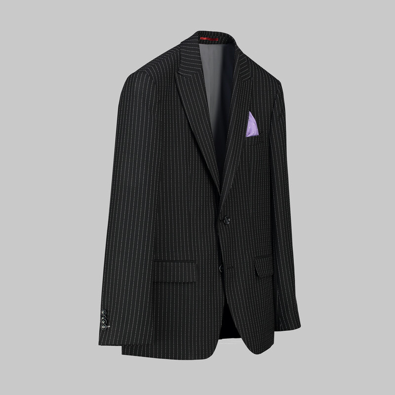 Artemis Resta Ekstra Slim Çizgili Siyah Takım Elbise - INTERVIEW