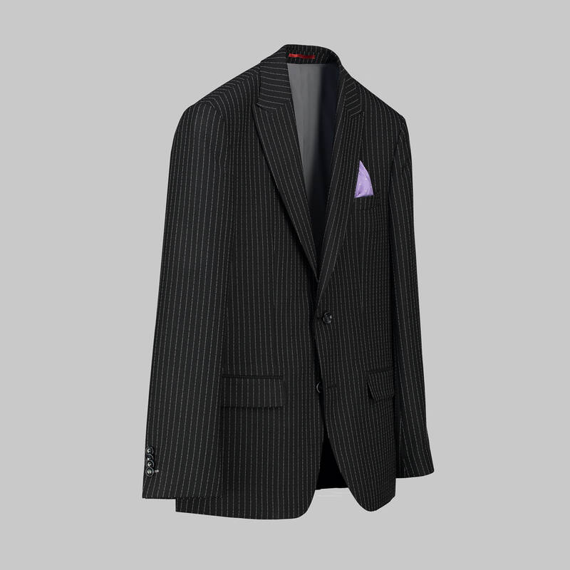 Artemis Resta Ekstra Slim Çizgili Siyah Takım Elbise - 3