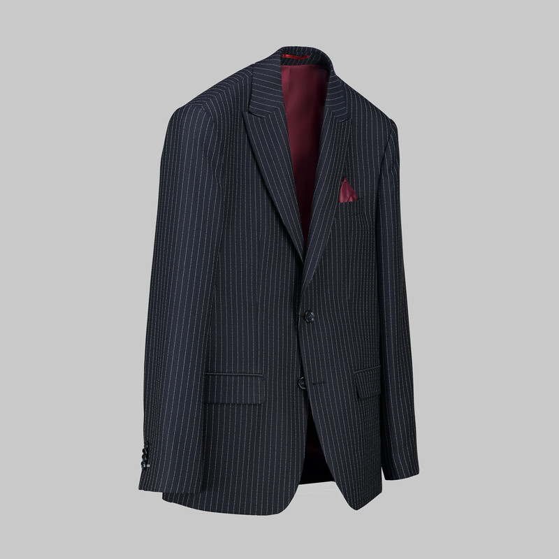 Artemis Resta Ekstra Slim Çizgili Lacivert Takım Elbise - INTERVIEW