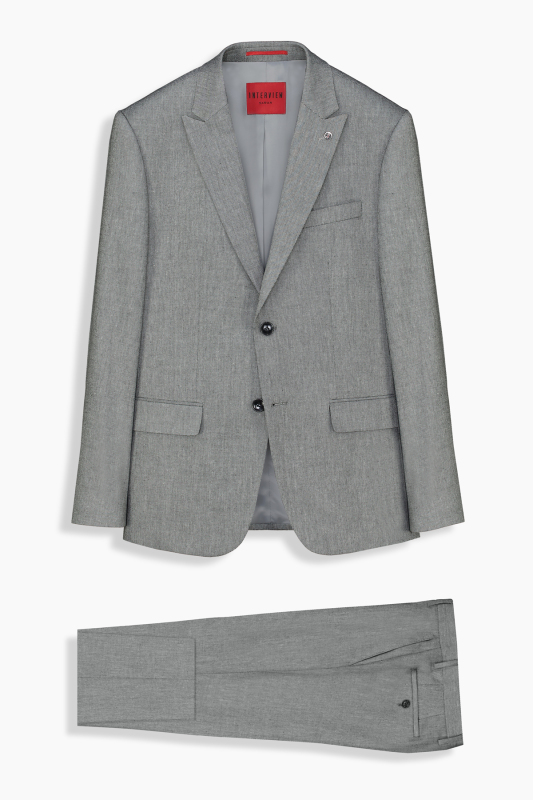 Artemis Resta Slim Fit Balıksırtı Siyah Takım Elbise 