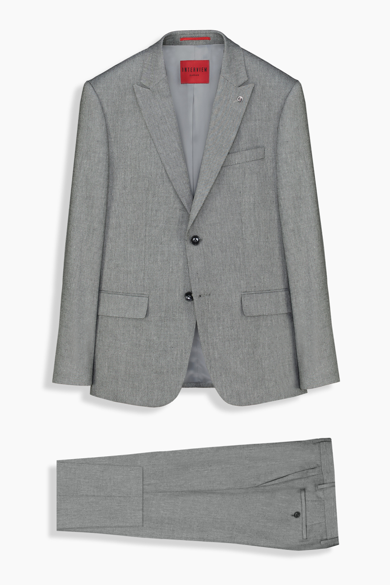 Artemis Resta Slim Fit Balıksırtı Siyah Takım Elbise - 1