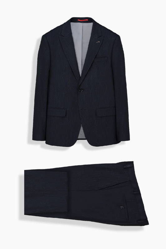 Artemis Resta Slim İnce Çizgili Lacivert Takım Elbise - INTERVIEW