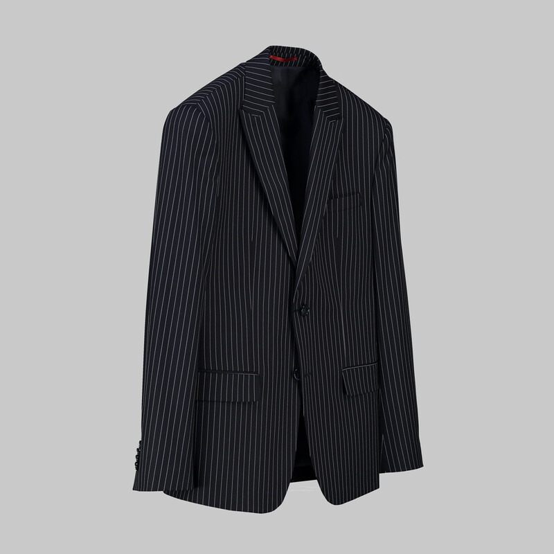 Artemis Resta Ekstra Slim Fit Çizgili Lacivert Takım - INTERVIEW