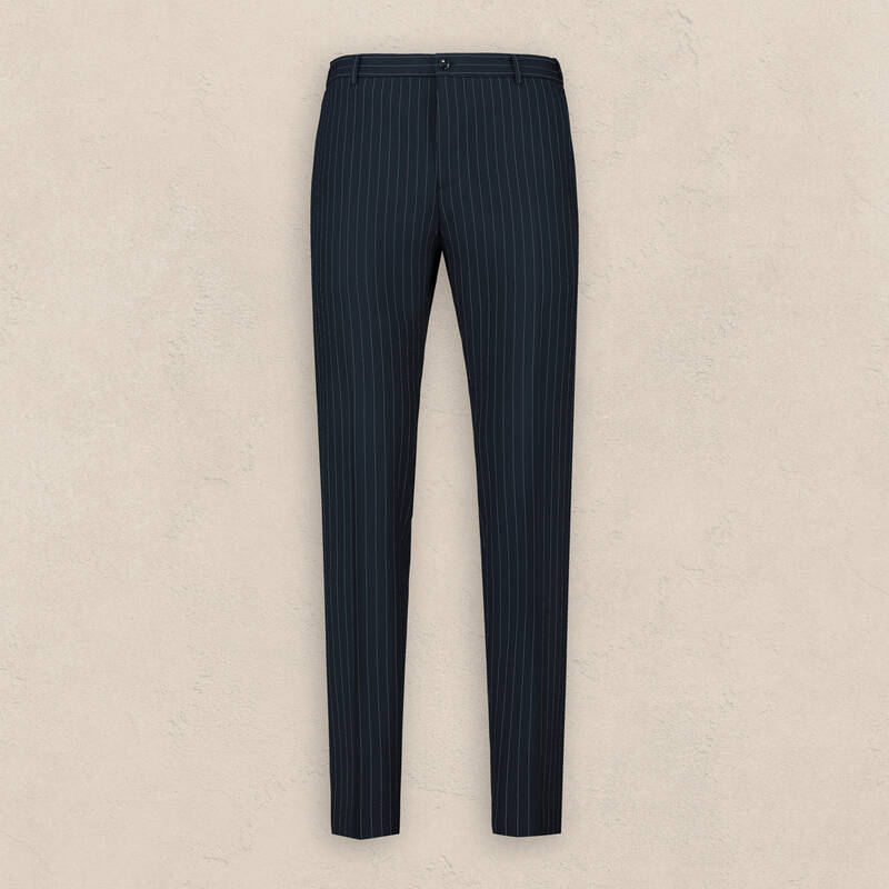 Artemis Siduri Slim Fit Çizgili Lacivert Takım Elbise - 3