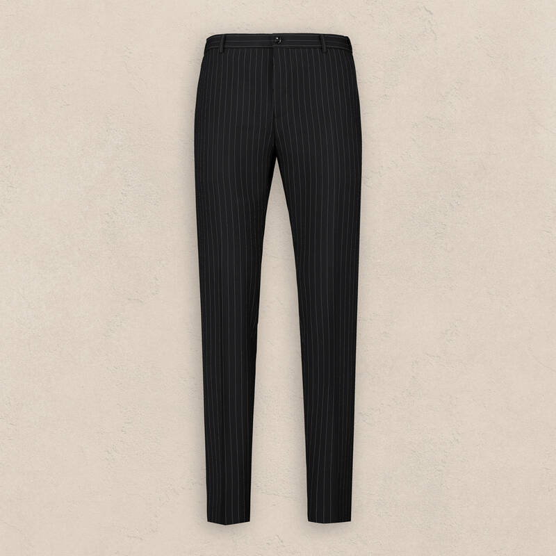 Artemis Siduri Slim Fit Çizgili Siyah Takım Elbise - 4