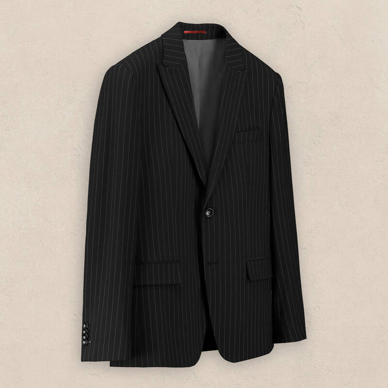 Artemis Siduri Slim Fit Çizgili Siyah Takım Elbise - 2