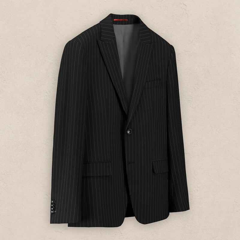 Artemis Siduri Slim Fit Çizgili Siyah Takım Elbise - INTERVIEW