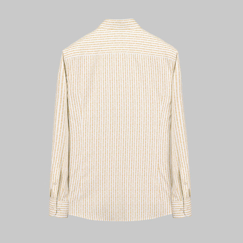 Artos Çizgili Açık Kahverengi Gömlek - 2