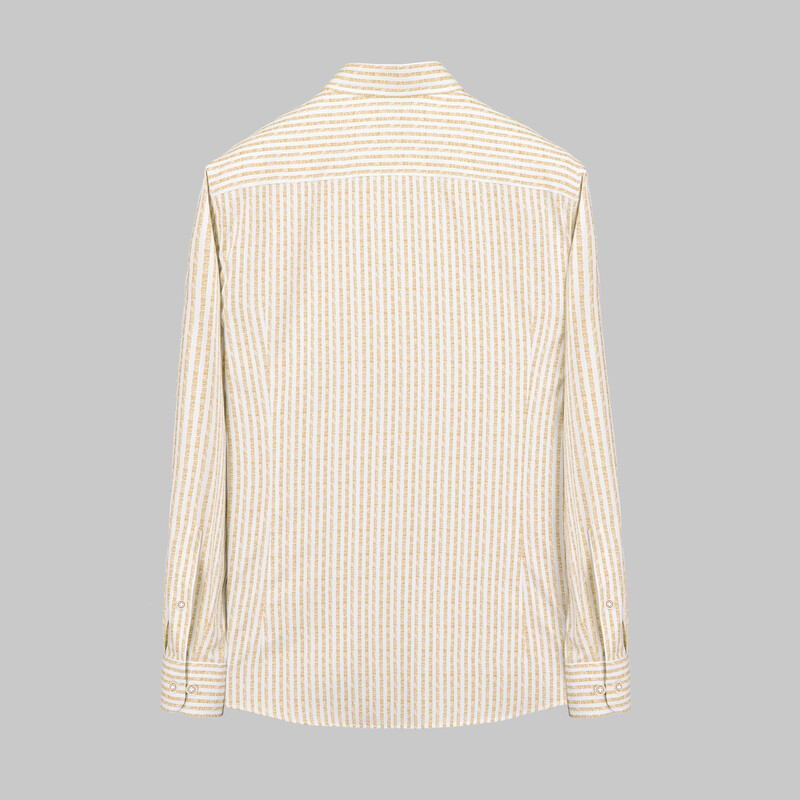 Artos Çizgili Açık Kahverengi Gömlek - INTERVIEW
